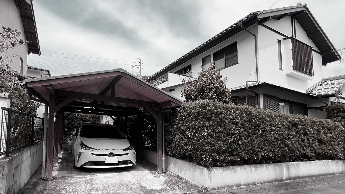 カーポート工事Before